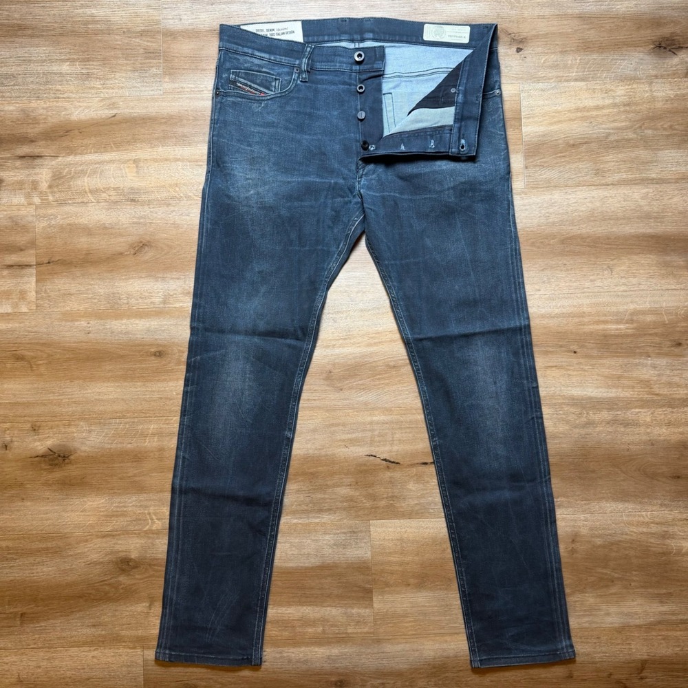 Diesel Tepphar-X Jeans Men 36x32 Dark Indigo Slim Carrot Stretch Denim 069GS